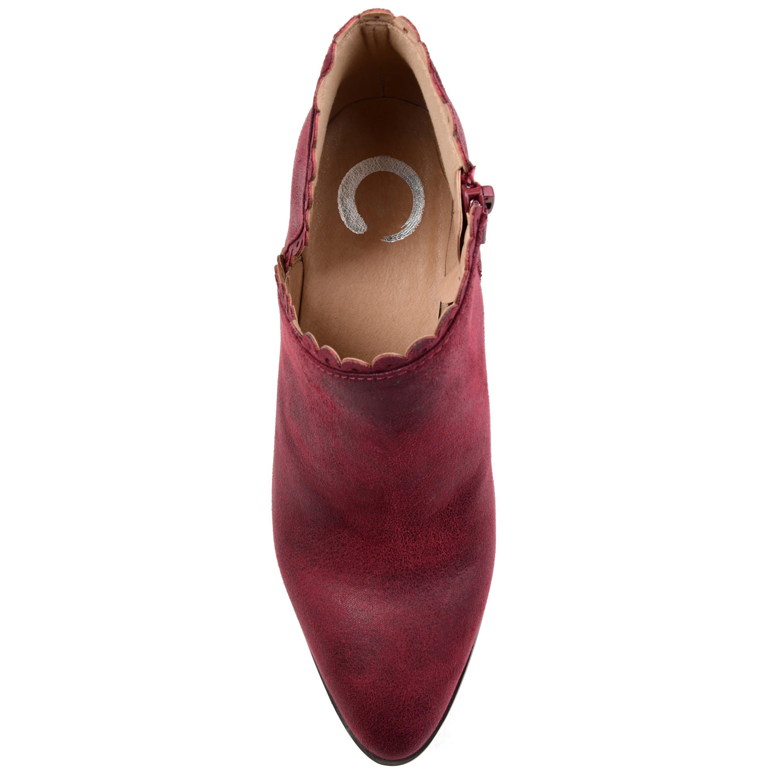 Journee Womens Tessa Inside Zip Stacked Heel Booties