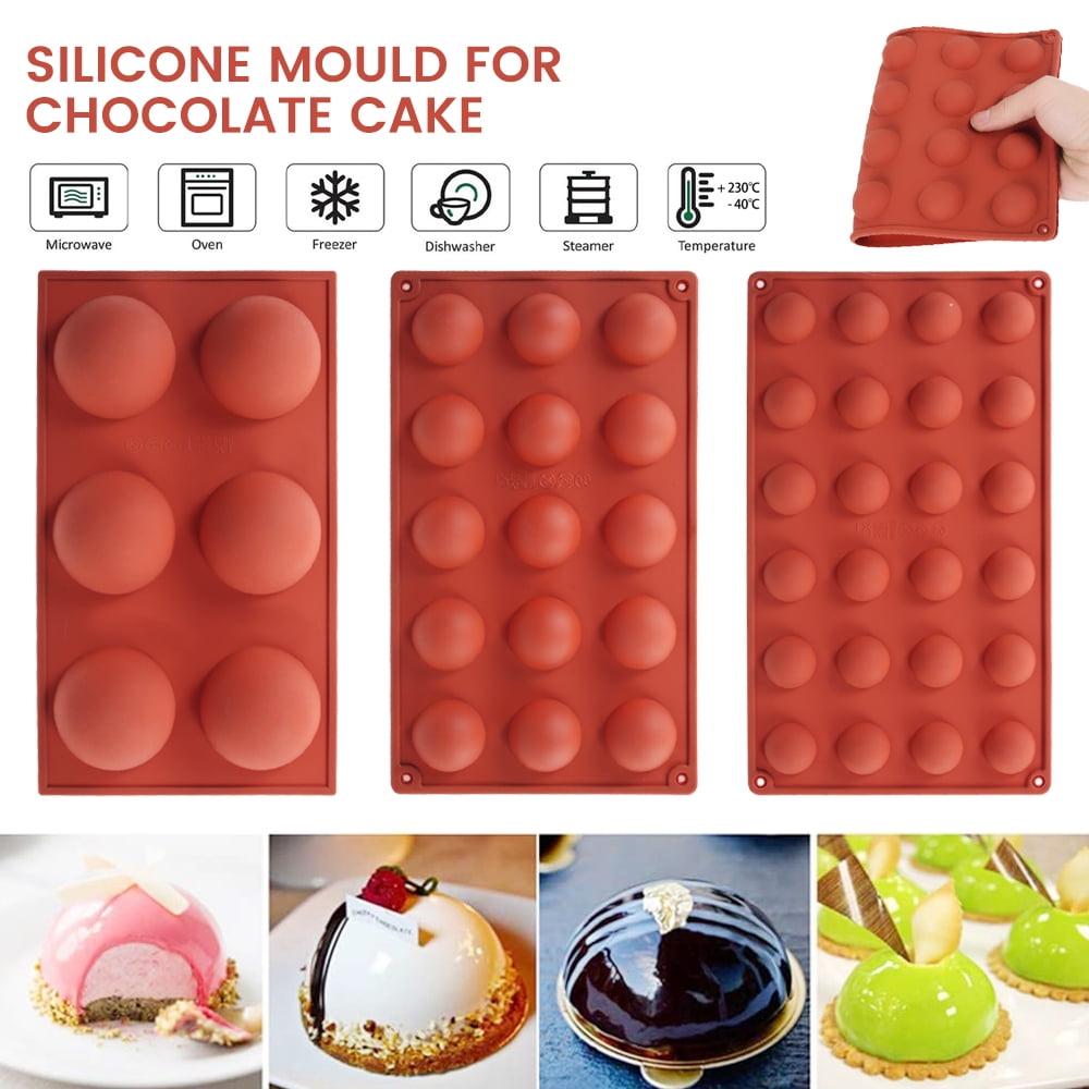 Mousse Mould 3D Silicone Molds Cake Pan Mold Baking Cupcake DIY Bakeware Decor 