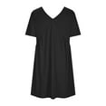thumbnail image 5 of LYXSSBYX Casual Dresses for Women Women's Solid Color Summer Short Sleeved Dress, 5 of 5