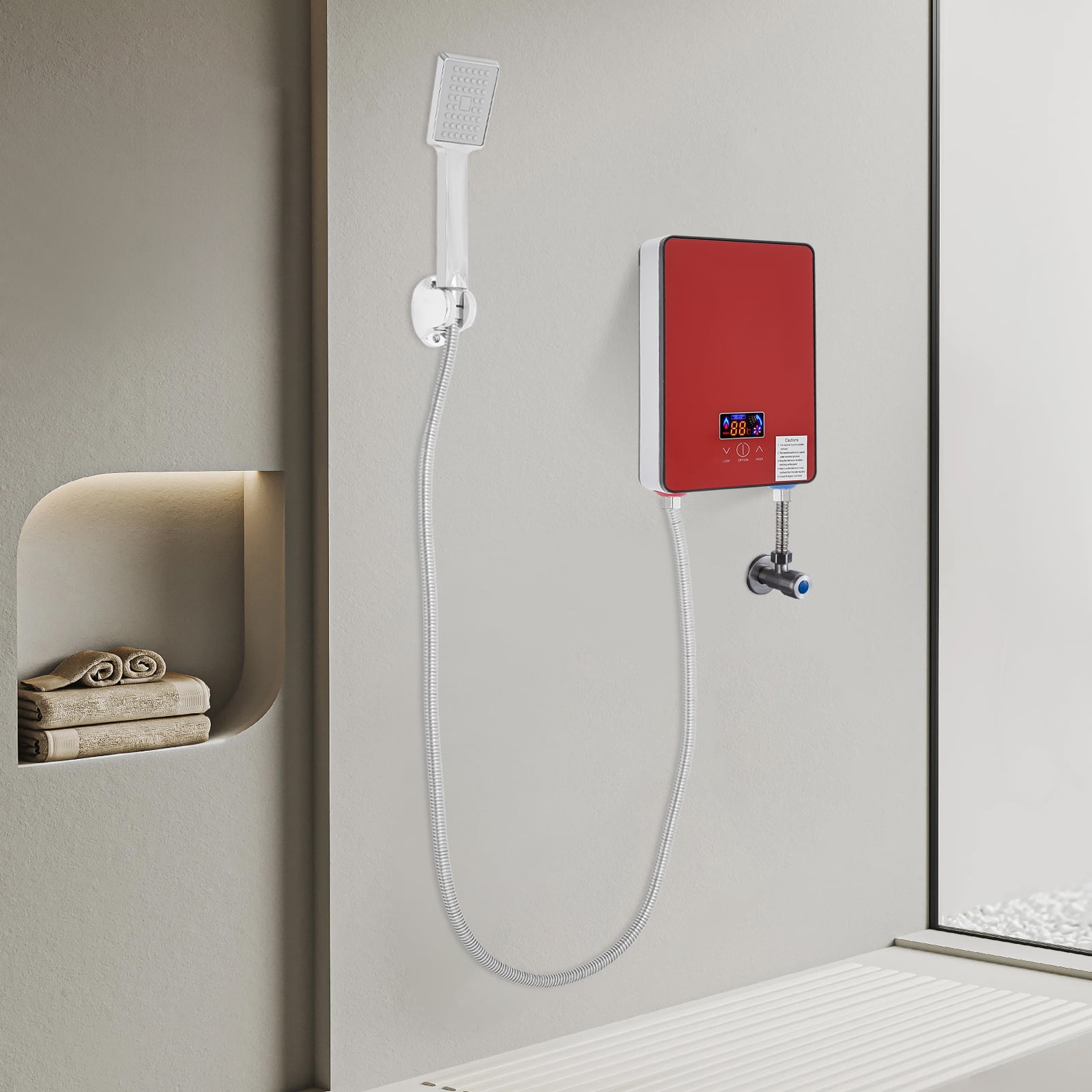 Tankless Water Heater,6500W AC 220V Electric Water Heater, Instant Electric Water Heater