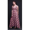 thumbnail image 4 of Bimba Robe Longue à Imprimé Floral pour Femmes, Bretelles Spaghetti, Col en V, Maxi, Tenue de Plage - Petit, 4 of 6