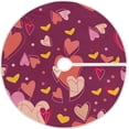 thumbnail image 1 of FMSHPON Love Heart Xmas Christmas Tree Skirt Stand Mat for Holiday Party Decoration Indoor Outdoor 36 inches, 1 of 6
