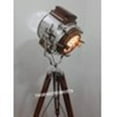 thumbnail image 6 of Thor Chrome Theater Search Spot Light Brown Wood Tripod Stand Rustic Vintage Home Decor Gift, 6 of 6