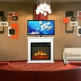 thumbnail image 5 of Electric Fireplace for Indoor Use, 18" Insert Fireplace with Cabinet, Remote Control with Timer, Adjustable Thermostat, 1400W Fireplace Stove for Living Room, Bedroom, Kitchen, White & Black, D5355, 5 of 9