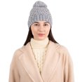 thumbnail image 2 of SAOL 100% Merino Wool Women's Knit Pom Pom Hat Cap Made in Ireland, 2 of 4