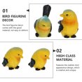 thumbnail image 4 of 4 Pcs Figurines d'Oiseaux en Résine, Petits Oiseaux en Résine, Décorations de Bureau, Décorations de Jardin, 4 of 8
