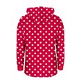 thumbnail image 3 of JSheng Women's Hoodie Top Fashion Polka Dots Printed Drawstring Long Sleeve Raglan Sleeve Hooded Pullover Tops Red L, 3 of 4