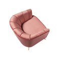 thumbnail image 4 of Bowery Hill Mid-Century Velvet Accent Chair in Vintage Pink Rose/Gold, 4 of 5