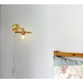 thumbnail image 5 of Kiven Copper Wall Light with a Plug-in Cord with on/Off Switch,E26 Socket Northern Europe Simple Wall Light for Headboard Bedroom Porch Living Room Sofa-Amber（Bulb not Included, 5 of 6