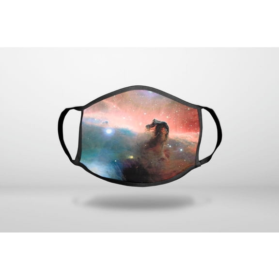 Horsehead Nebula Stars - 3-Ply Reusable Soft Cloth Face Covering, Unisex, Cotton Inner Layer