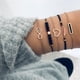 thumbnail image 5 of Fiudx Pulsera Elegante, Brazalete Elegante En Aleación con Forma de Corazón, Conjunto de Joyería de Moda para Mujer, Ideal para Uso Diario o Fiestas, Regalo para Ella, Incluye 5 Piezas., 5 of 7