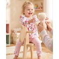 thumbnail image 3 of 12 Months Baby Girls Clothes 18 Months Girls 2PCS Floral Outfits Set Toddler Girls Long Sleeve Flower Top Stripe Pants Clothing Set Pink, 3 of 7