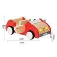 thumbnail image 2 of Hape Dollhouse Family Car - Red - Kids Wooden Car Toy, Push Vehicle Accessory For Complete Doll House, 8.9 x 3.5 x 5.1", Pretend Play, Ages 3+, 2 of 6