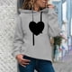 thumbnail image 2 of Sudadera con capucha para mujer, jersey, manga larga, estampado, cómoda, con cordón, blusa, tops Fridja fhghd4695, 2 of 7