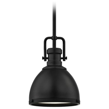

Farmhouse Industrial Black Mini-Pendant 7.38-Inch Wide