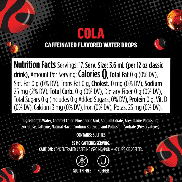 Ninja Thirsti ZERO SODA Cola Flavored Liquid Water Drops, 1 Flavor