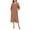 Brown, variant on 100% Cotton Zipper Robes for Women 3/4 Sleeve Bathrobe Lightweight with Pockets Loungewear(Pink,L)