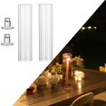 thumbnail image 6 of Zxpjkyu 2Pcs Glass Taper Candle Holders Centerpieces Practical Elegant Ideal Gift Clear, 6 of 9