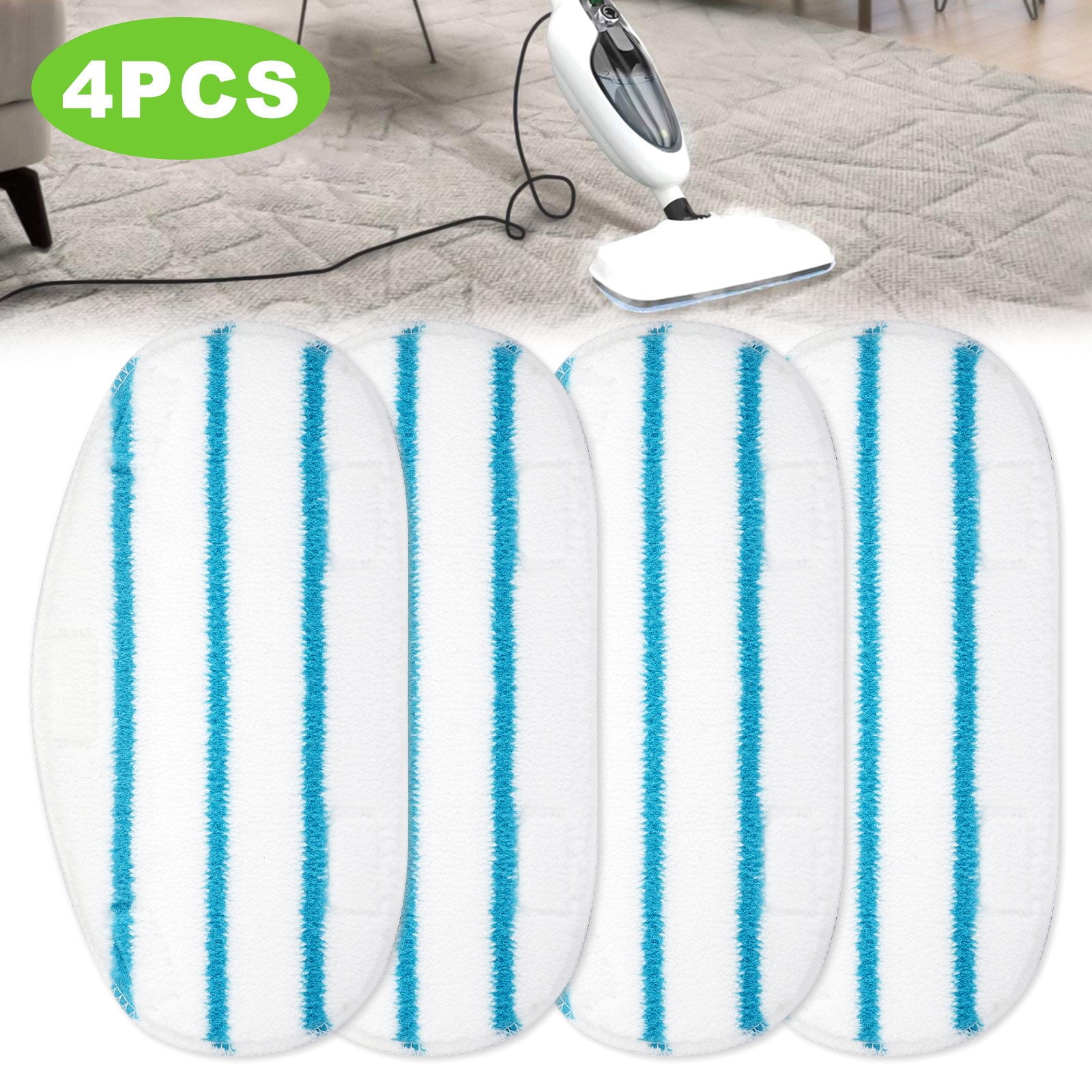 EEEkit 4pcs Microfiber Mop Pads, Replacement Steam Mop Pads Compatible