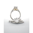 thumbnail image 4 of Pompeii 1ct Round Diamond Solitaire 14k Rose & White Gold Engagement Ring Lab Grown, 4 of 6