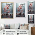 thumbnail image 4 of Designart "Red Minimalism quintessence Of Red Flower" Minimalism Wall Art Living Room, 4 of 5