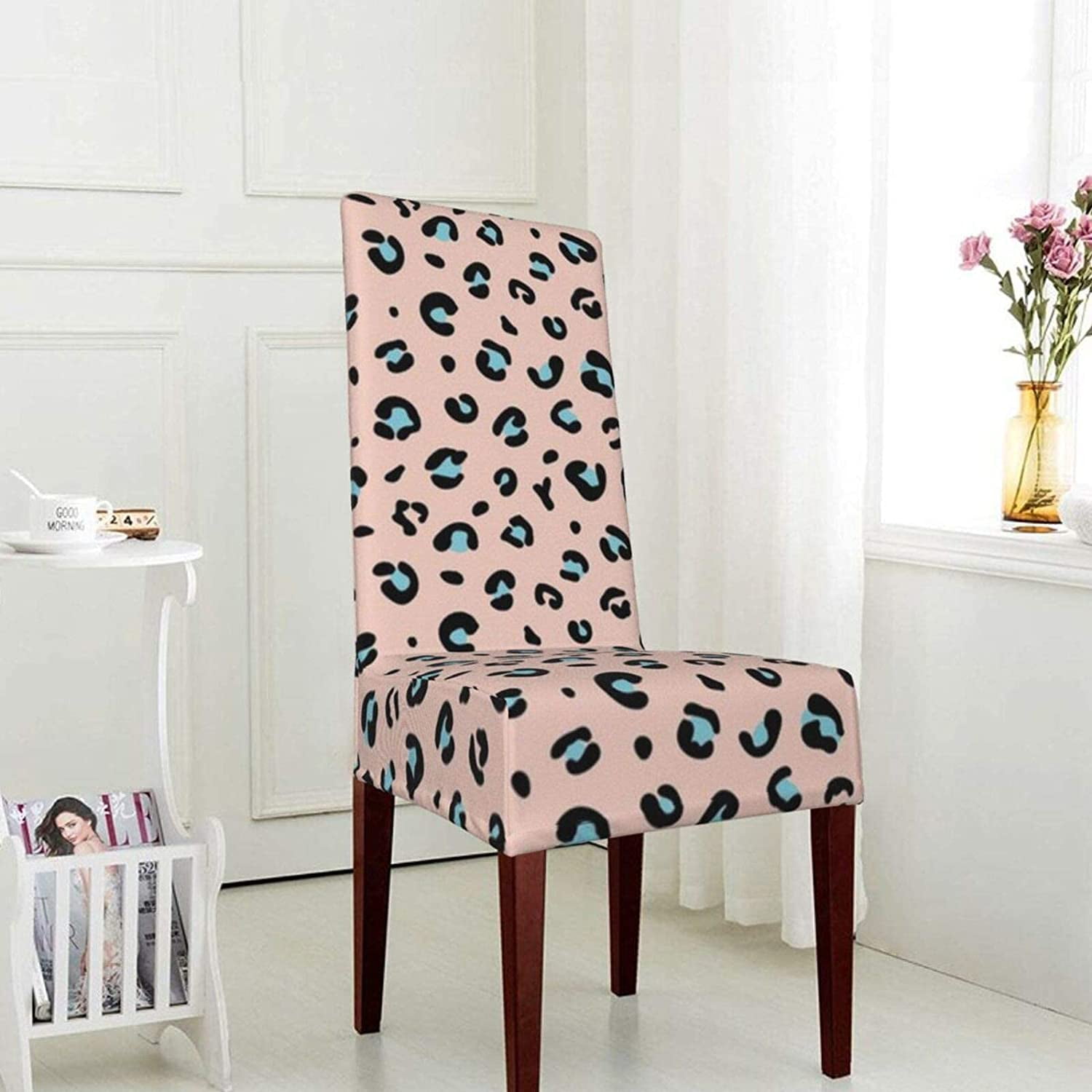 Animal print dining chair covers sale