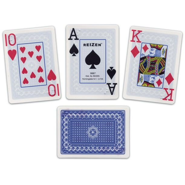 Reizen braille jumbo print playing cards one deck walmart