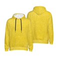 thumbnail image 6 of Bingfone Yellow Glitter Men's Drawstring Hoodie Long Sleeve Pocket Sweatshirts-4X-Large, 6 of 6