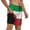 Black, variant on Men's Flag Of Italy Swim Trunks with Compression Liner Bathing Suit Swimwear