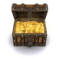 thumbnail image 2 of 3D Treasure Chest Is Wall Decal by Wallmonkeys Peel and Stick Graphic (24 in H x 24 in W) WM219006, 2 of 4