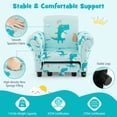 thumbnail image 2 of Resenkos Kids Single Sofa with Cute Patterns Ergonomic Backrest and Armrests-Blue, Kids Chairs for Kids, 2 of 7