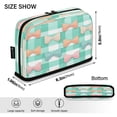 thumbnail image 3 of Standing Pencil Case with Base Large Capacity Stationery Pouch Pen Bag with Zipper for Women Men Pastel Green and Peach Bows, 3 of 7