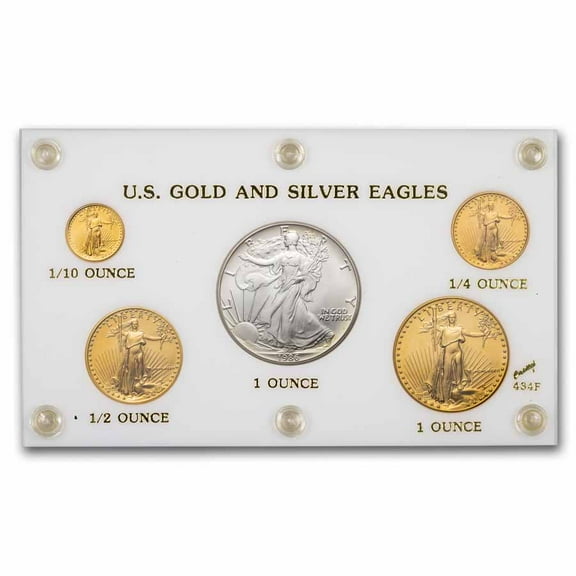 1986 5-Coin Gold & American Silver Eagle Set BU