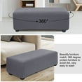 thumbnail image 2 of Unique Bargains Stretch Ottoman Cover Slipcover Furniture Covers Dark Gray Large, 2 of 8