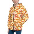 thumbnail image 2 of Kdxio Orchids Flowers Pattern Kids Boys Girls Zip Up Hoodie 3D Printed Hooded Sweatshirt Hoody Coat with Pocket 7-12 Y-Small, 2 of 6