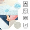 thumbnail image 3 of Yayeee Bath Rug for Bathroom Floor Non Slip Rectangle Fluffy Soft Absorbent Mat, 16"x24", Blue Geometric, 3 of 7