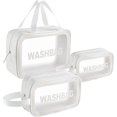 thumbnail image 1 of Neceser transparente para mujer, neceser de viaje para maquillaje, neceser impermeable (blanco), 1 of 5