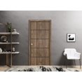 thumbnail image 3 of Sliding Closet Bi-fold Doors 64 x 84 inches | Planum 0015 Walnut with Frosted Glass | Sturdy Tracks Moldings Trims Hardware Set | Wood Solid Bedroom Wardrobe Doors, 3 of 5