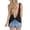 Black, variant on Women's Cold Shoulder Knotted Backless Tank Top Casual Loose Fit Camisole T-Shirt Grey,XL
