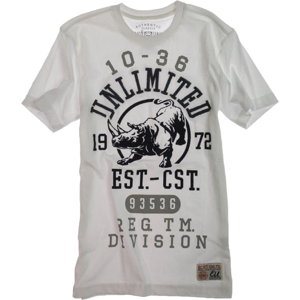 Ecko Unltd. Camiseta gráfica Big Rhino Better para hombre, blanca, XS