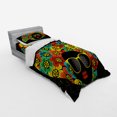 thumbnail image 3 of Ambesonne Retro Bedding Set 4 Pcs, Woman Head Flower Hair, Queen, Multicolor, 3 of 3