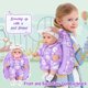 thumbnail image 4 of Baby Doll UZIDBTO 12 con estampado de flores, 31 cm, para niñas mayores de 3 años, 4 of 7