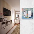 thumbnail image 5 of Yayeee Rocker Switch Wall Plate 2-Gang 4.7"x4.6" Home Decorative Outlet Cover, Art Goldfish, 5 of 6
