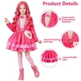 thumbnail image 5 of Rise Red Cosplay Costume, Halloween Costume with Dress, Jacket, Belt, Bag and Socks, Character-Inspired Outfit for Halloween Party and Costume Events, 140, 5 of 8