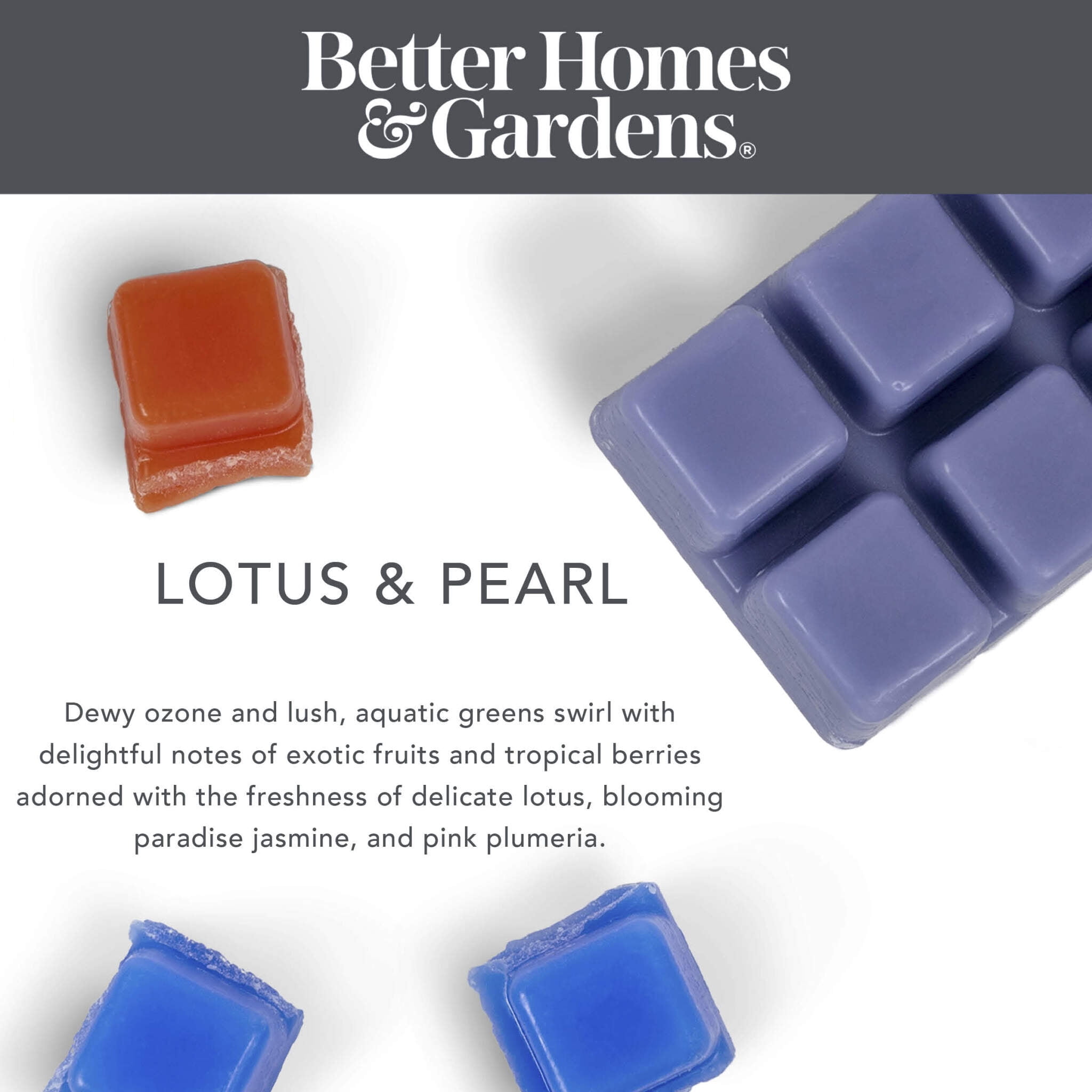 Lotus & Pearl Scented Wax Melts, Better Homes & Gardens, 2.5 oz (1-Pack)
