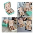 thumbnail image 2 of Jewelry Box Jewelries Storage Case PU Leather Organizer for Necklace Earring Rings Bracelet Ear Studs, 2 of 7