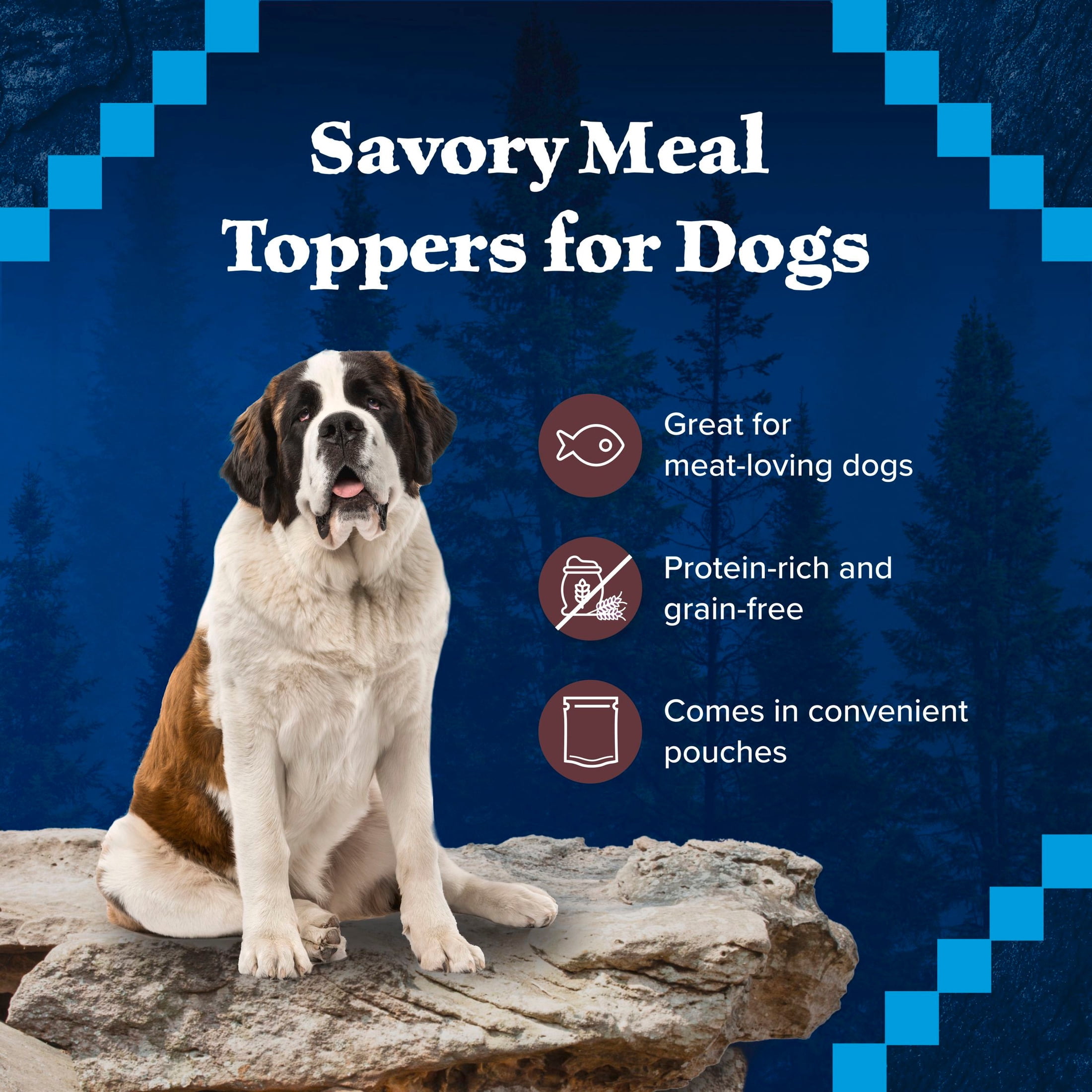 Blue Buffalo Wilderness Trail Toppers Wild Cuts Wet Dog Food, Salmon, 3oz Pouch