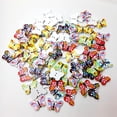 thumbnail image 3 of AMLESO 100 Pcs Assortiment de Formes de Papillon en Bois Plat 2 Trous Bouton pour Couture Artisanat, 3 of 6