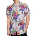 thumbnail image 4 of High Quality Hawaiian Shirts for Men Short Sleeve Aloha Beach Shirt Floral Summer Casual Button Down Shirts Blouses U59V7P, 4 of 7