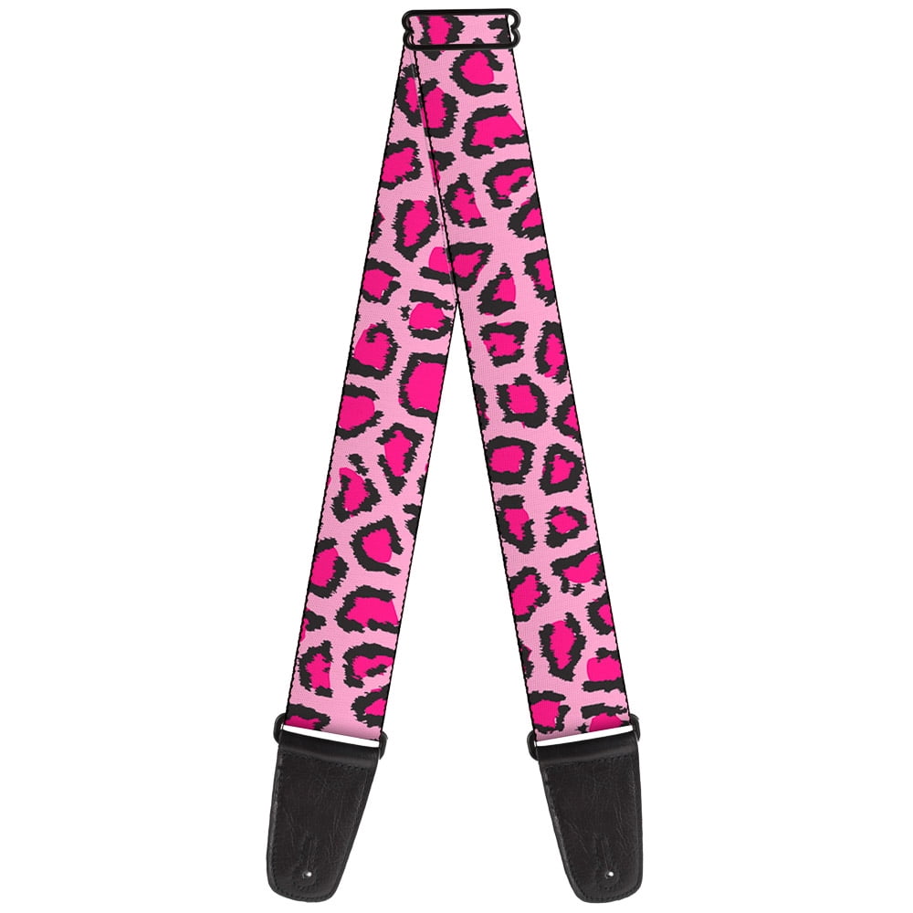 Buckle-Down Guitar Strap, Leopard Close Up Pink, 2 Inches Wide